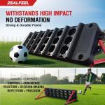 ZEALFEEL Soccer Rebounder Board, 6-in-1 Rebound Modes Portable Dual Surface Soccer Wall with 3 Adjustable Angles for Passing, Control & Reflex, Kick Back Wall Trainer Equipment for All Player Levels