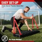 ZEALFEEL Soccer Rebounder Board, 6-in-1 Rebound Modes Portable Dual Surface Soccer Wall with 3 Adjustable Angles for Passing, Control & Reflex, Kick Back Wall Trainer Equipment for All Player Levels