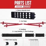 ZEALFEEL Soccer Rebounder Board, 6-in-1 Rebound Modes Portable Dual Surface Soccer Wall with 3 Adjustable Angles for Passing, Control & Reflex, Kick Back Wall Trainer Equipment for All Player Levels