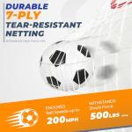 Soccer Goal, 12X6 FT Soccer Goals for Backyard, Portable Soccer Net for Outdoor Practice Training, Quick Setup Soccer Practice Equipment with Metal Base