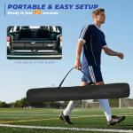 Soccer Goal, 12X6 FT Soccer Goals for Backyard, Portable Soccer Net for Outdoor Practice Training, Quick Setup Soccer Practice Equipment with Metal Base