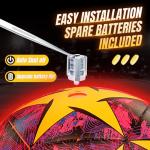 ANCBRUT Size 3 Light Up Soccer Ball Glow in The Dark Toy Ball Christmas Birthday Sports Gifts for 3-15+ Boys, Girls, Teens, Indoor/Outdoor Night Games, Includes with Pre-Installed Batteries & Pump