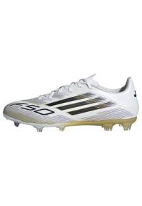 Adidas Unisex-Adult F50 League Firm Ground, White/Black/Gold Metallic, 6