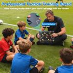 16-inch LCD Soccer Coaching Board, Portable Electronic Magnetic Tactical Display Board with Stylus and Magnetic Pieces, Reusable Whiteboard, for Coaches, Players, and Fans