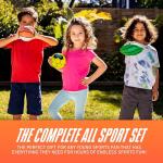 Nerf Mini Foam Sports Ball Set - Foam Football, Soccer Ball + Basketball Set Soft Sports Toy for Kids - Multicolor