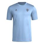 Adidas Men's Sporting Kansas City MLS Short Sleeve T-Shirt, Smoke Blue, 3X-Large