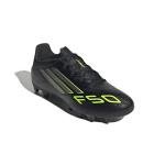 Adidas Unisex-Adult F50 Club Firm Ground/Multi Ground, Black/Iron Metallic/Lucid Lemon, 8.5