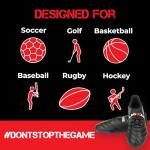 Laceeze - Ice (Blue) Band Original Fits Cleats Size 1-7 US Keeps Shoe Laces Tied During All Sport Activities, Soccer, Baseball, Lacrosse, Basketball. Made from Silicone with Ribbed Technology