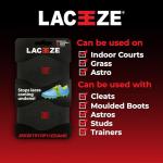 Laceeze - Ice (Blue) Band Original Fits Cleats Size 1-7 US Keeps Shoe Laces Tied During All Sport Activities, Soccer, Baseball, Lacrosse, Basketball. Made from Silicone with Ribbed Technology