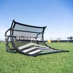 QuickPlay Wave Soccer Rebounder - Adjustable Dual-Sided Soccer Training Equipment for Passing, Touch & Volleys, Portable Soccer Rebounder Net & Kick Back Trainer for Backyard or Field