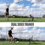 QuickPlay Wave Soccer Rebounder - Adjustable Dual-Sided Soccer Training Equipment for Passing, Touch & Volleys, Portable Soccer Rebounder Net & Kick Back Trainer for Backyard or Field