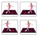 Girls Soccer Training Mat Pink, Soccer Footstep Practicing Soccer Skills Training Equipment with Storage Bag