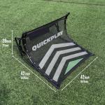 QuickPlay Wave Soccer Rebounder - Adjustable Dual-Sided Soccer Training Equipment for Passing, Touch & Volleys, Portable Soccer Rebounder Net & Kick Back Trainer for Backyard or Field