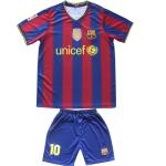 ORGBRAIN Barcelona Home Leo #10 Vintage 2009/2010 Limited Edition Soccer Kids Jersey Shorts Socks Set Youth Sizes (Blue, 30)