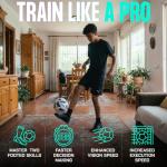 SenseBall Soccer Ball & App All-Level Size 3 | Daily Training Equipment for Young Players | Improve Skills & Control with Professional Soccer Coach Program 50+ Exercise Videos
