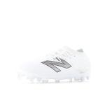 New Balance Unisex-Adult Furon Team FG V8 Soccer Shoe, White/Metallic Silver/Black, Men 9 M/Women 10.5 W