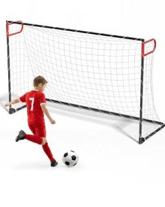 SPOYNAL 8x5 FT Soccer Goal for Backyard | Foldable Soccer Net with Metal Frame | Portable Training Goal for Home Practice, Park & Beach Use