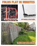 SPOYNAL 8x5 FT Soccer Goal for Backyard | Foldable Soccer Net with Metal Frame | Portable Training Goal for Home Practice, Park & Beach Use