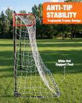SPOYNAL 8x5 FT Soccer Goal for Backyard | Foldable Soccer Net with Metal Frame | Portable Training Goal for Home Practice, Park & Beach Use