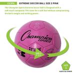 Champion Sports Extreme Series Soccer Ball, Size 3 - Youth League, All Weather, Soft Touch, Maximum Air Retention - Kick Balls for Kids Under 8 - Competitive and Recreational Futbol Games, Pink