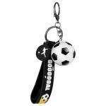 Soccer Keychain Soccer Gifts Key Chain, Football Inspirational Keyring Sports Fan Silicone Key Rings Football Keys Chains, Sports Ball Car Keyrings Cute Soccers Ball Keyring for Christmas Gifts