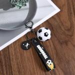 Soccer Keychain Soccer Gifts Key Chain, Football Inspirational Keyring Sports Fan Silicone Key Rings Football Keys Chains, Sports Ball Car Keyrings Cute Soccers Ball Keyring for Christmas Gifts