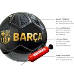 Icon Sports Officially Licensed FC Barcelona Soccer Ball - FCB95BL Black Size 5