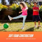 Nerf Kids Foam Mini Soccer Ball - Proshot Youth Soccer Ball - 7" Indoor + Outdoor Toy for Kids + Toddlers - Green/Blue