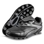 Vizari Striker FG Soccer Shoes | Firm Ground Cleats for Outdoor Surfaces and Fields | Lightweight and Easy to wear Youth Outdoor Soccer Cleats | Black/Silver | 5 Big Kid