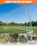 SPOYNAL 12x6 FT Soccer Goal for Backyard Training, Full-Size Portable Soccer Net with Heavy-Duty X-Frame & Carry Bag, All-Weather Outdoor Soccer Goals for Teens and Adults