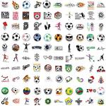 100PCS Soccer Stickers for Scrapbooking, Vinyl Waterproof Stickers for Water Bottles, Soccer Team Gifts for Kids Teens, Christmas Stocking Stuffers for Kids Boys Girls