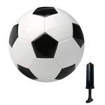 Soccer Ball Size 3 with Pump Needle Classic White Black Thicker PU Tight Weaved Suitable for Kids Toddler Boy Trainning Practice or Gift for 0-9 Years