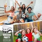 Hanaive 20 Pcs Soccer Hair Ties Elastic Ponytail Holders Football No Crease Ribbon Party Accessories for Girls Women Team Members(Black and White)