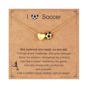 Drogomen Soccer Necklace Gifts for Gals Stuff Accessories Jewelry Soccer Ball Necklace for Team Coach Players Sports Lovers Christmas Birthday Gifts for Tweens Ages 8-12 12-14