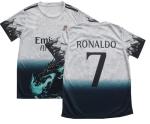 Pitch and Trek Ronaldo Madrid #7 Special Dragon Limited Edition Kids Soccer Jersey Shirts Football Futbol Socks Gift Set Youth Sizes(White,26)