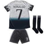 Pitch and Trek Ronaldo Madrid #7 Special Dragon Limited Edition Kids Soccer Jersey Shirts Football Futbol Socks Gift Set Youth Sizes(White,26)