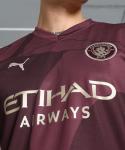 Men’s Manchester City FC 2024/25 Replica Third Soccer Jersey - Burgundy - Size: M