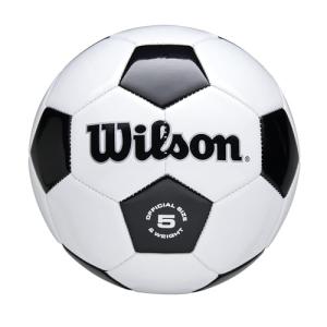 WILSON Traditional Soccer Ball - Size 5, Black/White