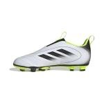 Adidas Unisex-Kids Goletto IX Laceless Firm Ground/Multi Ground Soccer, White/Black/Lucid Lemon, 13
