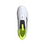 Adidas Unisex-Kids Goletto IX Laceless Firm Ground/Multi Ground Soccer, White/Black/Lucid Lemon, 13