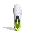 Adidas Unisex-Kids Goletto IX Laceless Firm Ground/Multi Ground Soccer, White/Black/Lucid Lemon, 13