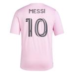 adidas Lionel Messi Inter Miami CF #10 Men's Player Name & Number Performance Shirt (Pink, Large)