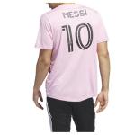 adidas Lionel Messi Inter Miami CF #10 Men's Player Name & Number Performance Shirt (Pink, Large)