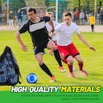 Realspring 18 Pcs Deflated Soccer Balls Bulk with Pump Bag Operation Christmas Official Size Football for Youth Outdoor Outside Sport Training Gift Christian Charity Donation(Size 5)