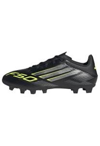 Adidas Unisex-Adult F50 Club Firm Ground/Multi Ground, Black/Iron Metallic/Lucid Lemon, 9.5