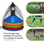 Boyiee Practice Equipment 60 Disc Cones Agility Soccer Cones and 36 Nylon Mesh Pinnies Scrimmage Vests Team Practice Jersey with Carry Bag and Holder for Sports Training Basketball Football Coaching