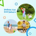 PlayZap 7-Piece Soft Ball Set for Toddlers & Kids - Includes 5” Playground Balls, Soccer, Football & Basketball - Great for Home, Yard, Pool, Classroom & Park for Boys & Girls