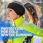 Lauzq Winter Fleece Ear Warmers Muffs Headband for Men Women Kids Ski Running Cycling