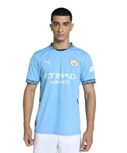 Men’s Manchester City FC 2024/25 Replica Home Soccer Jersey - Team Light Blue - Size: L