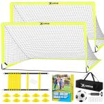 Portable Pop-Up Soccer Goal Set with Ball & Cones